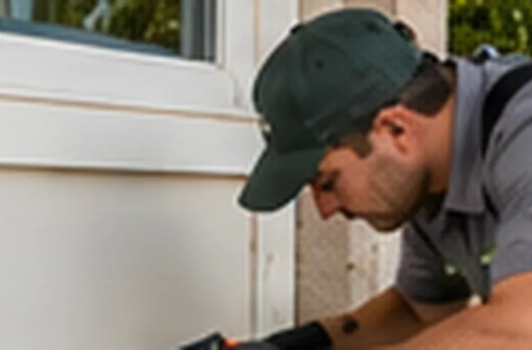 Person talking with a homeowner about property inspection findings
